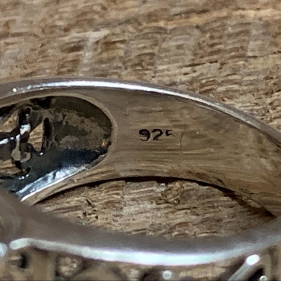 Silpada 925 Sterling CZ Square Filigree Ring - Picture 4 of 6